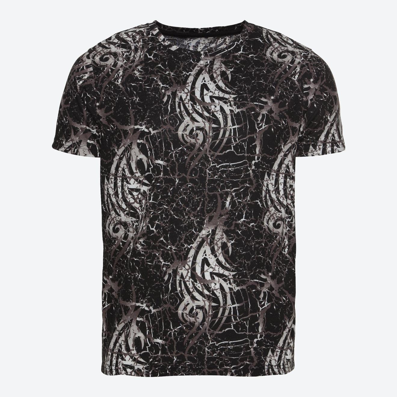 Herren-T-Shirt mit modernem Muster für 3,49€ in NKD