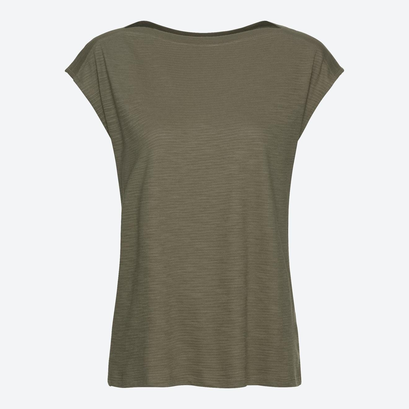 Damen-T-Shirt mit U-Boot-Ausschnitt für 4,99€ in NKD