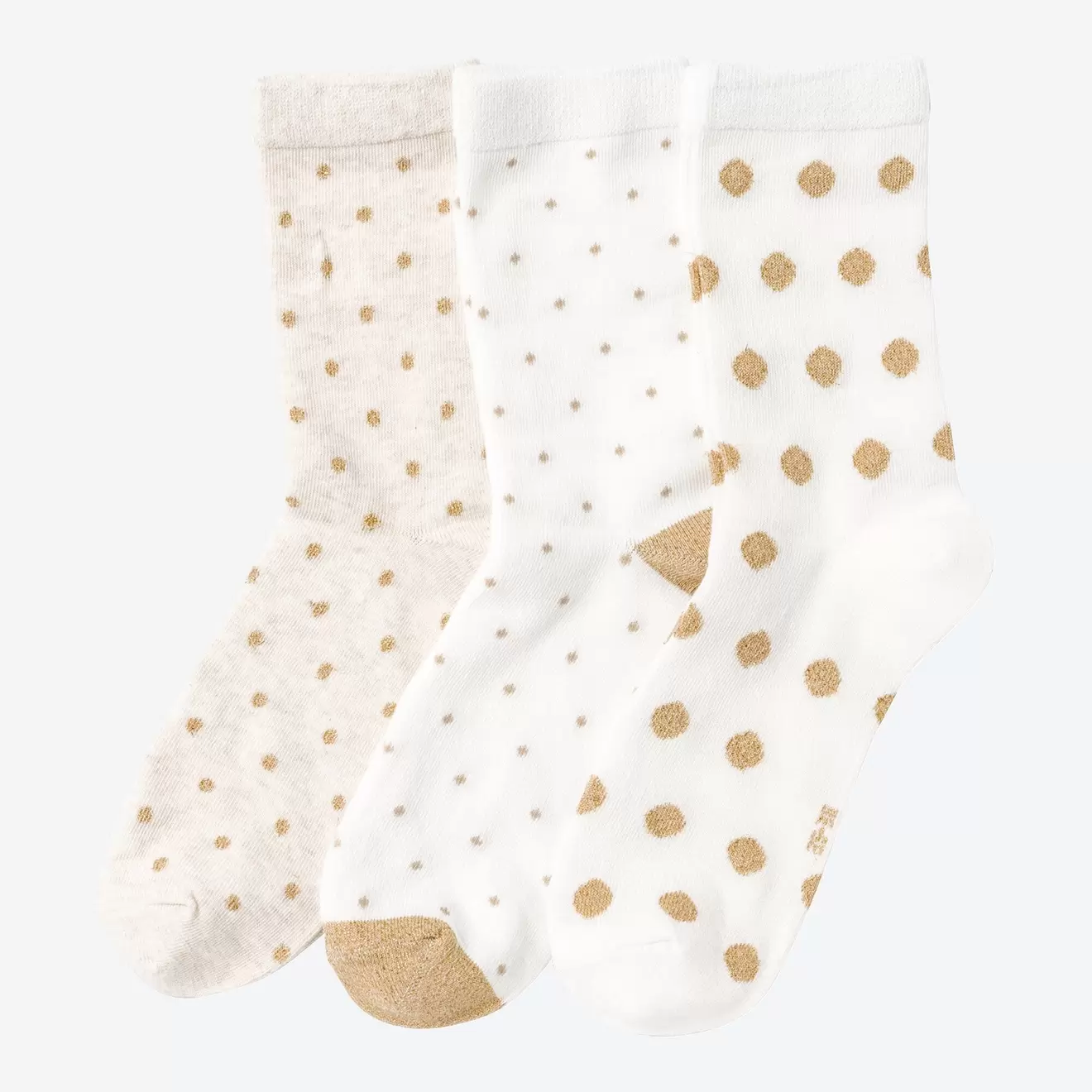 Damen-Socken mit Glitter, 3er-Pack für 3,99€ in NKD