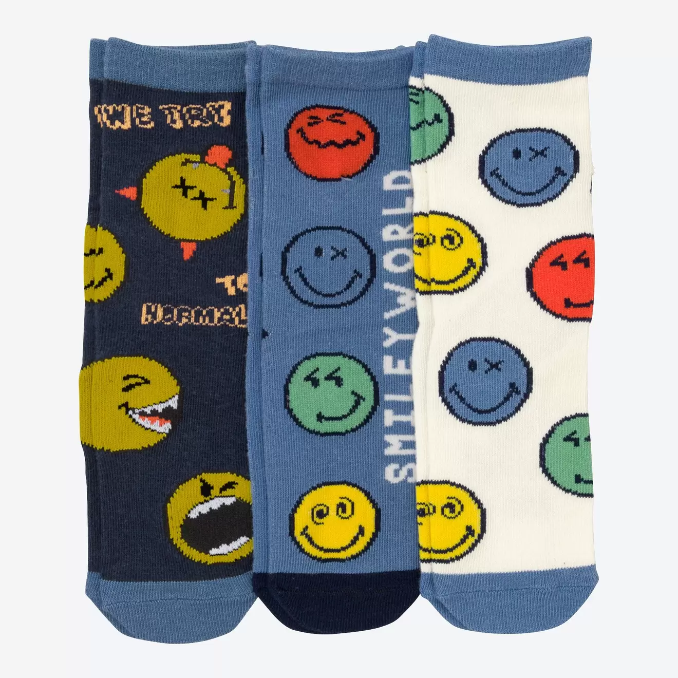 Smiley World Kinder-Jungen-Socken in fröhlichem Design, 3er-Pack für 3,99€ in NKD