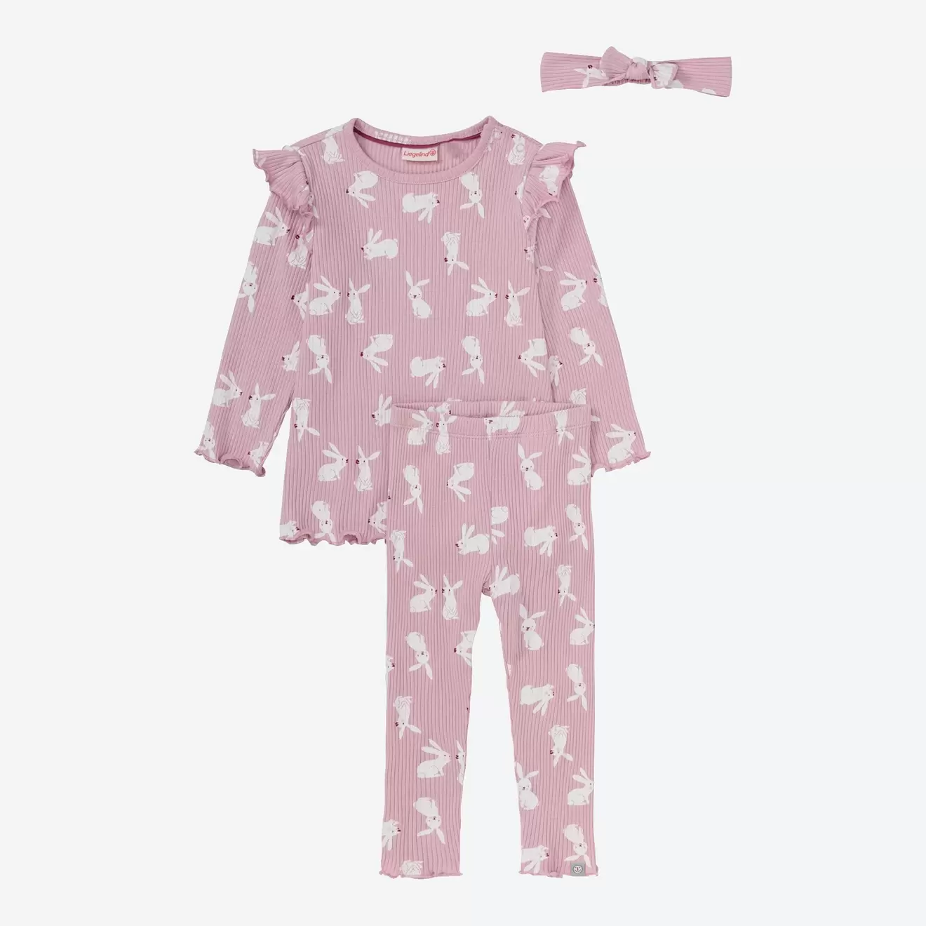 Baby-Mädchen-Set mit Hasen-Muster, 3-teilig für 9,99€ in NKD