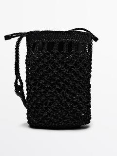 Bucket-Tasche aus geflochtenem Nappaleder für 249€ in Massimo Dutti