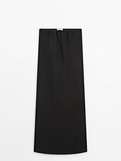 Kleid lang trägerlos– Limited Edition für 249€ in Massimo Dutti
