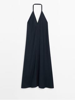 Trägerkleid mit freiem Rücken für 99,95€ in Massimo Dutti