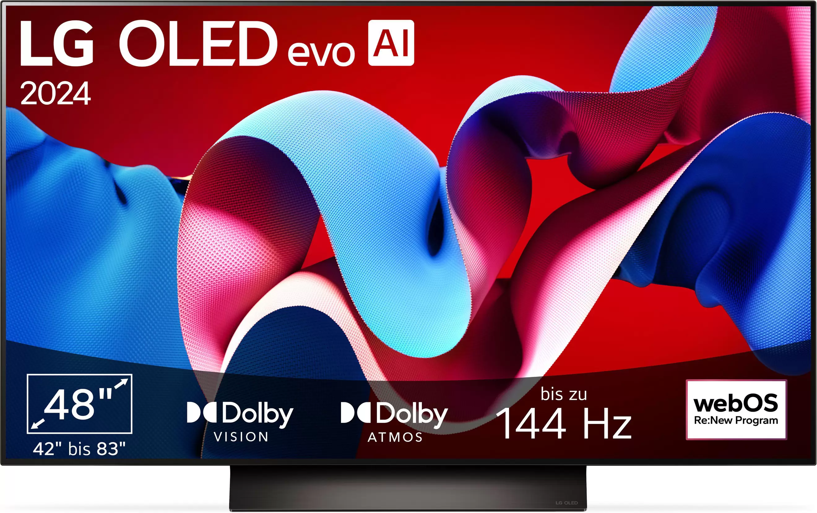 LG OLED48C47LA OLED evo TV (Flat, 48 Zoll / 121 cm, OLED 4K, SMART TV, webOS 24 mit LG ThinQ) für 1199€ in Media Markt