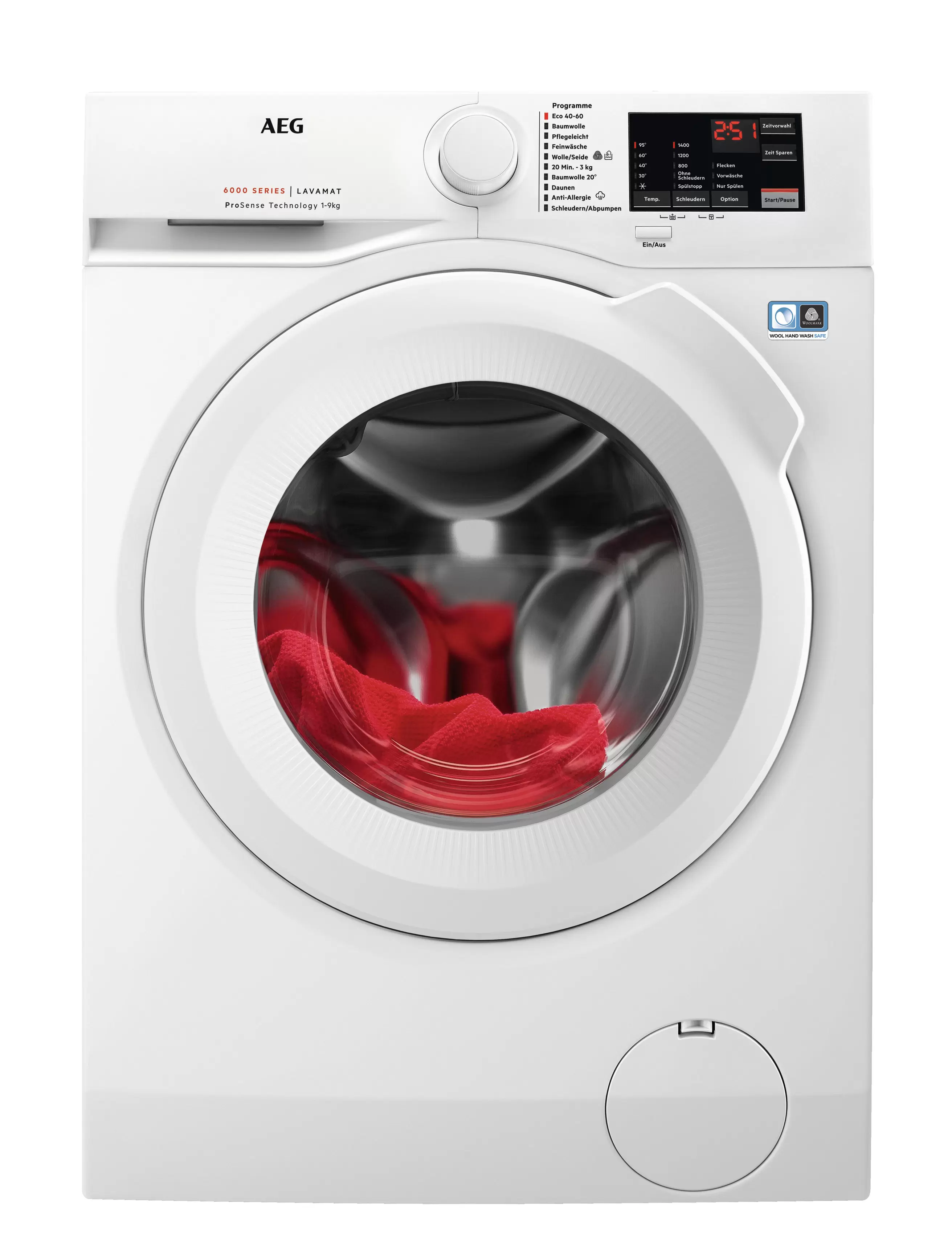 AEG L6FBF56490 Serie 6000 ProSense® mit Mengenautomatik Waschmaschine (9 kg, 1351 U/Min., A) für 539,99€ in Media Markt