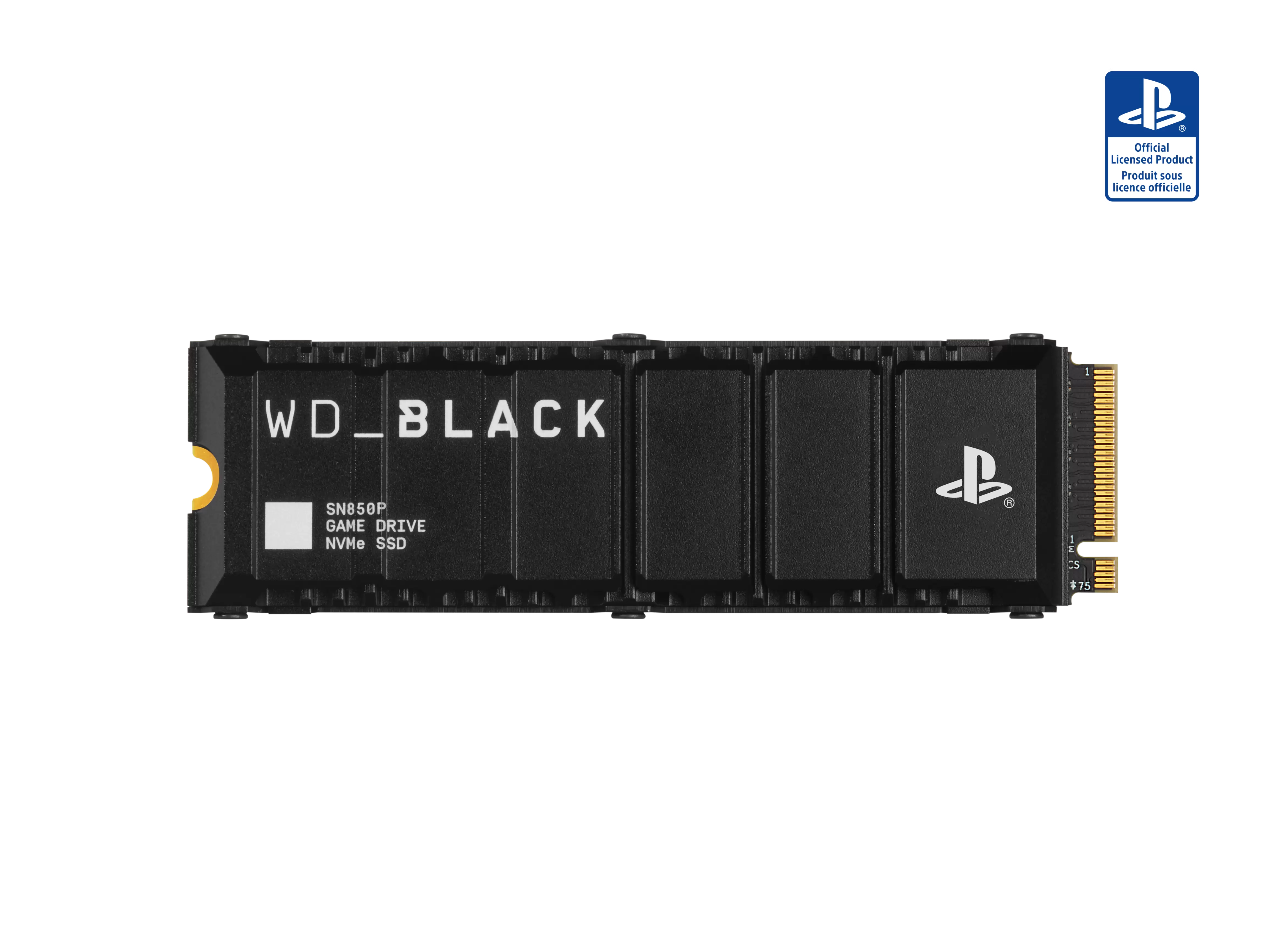 WD_BLACK SN850P NVMe™ mit Heatsink für PS5 Konsolen™, 2 TB, Gaming SSD, Schwarz für 159€ in Media Markt